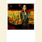 La Baronesa con traje turquesa