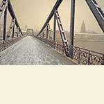 Eiserner Steg und Dom im Winter