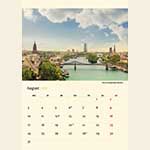 August 2026, Blick vom Riesenrad auf den Main